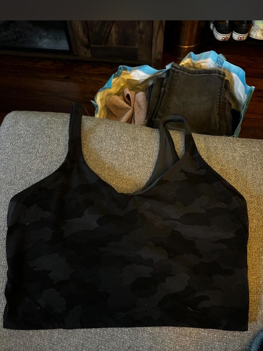 lululemon athletica Black Camo Sports Bra Tank